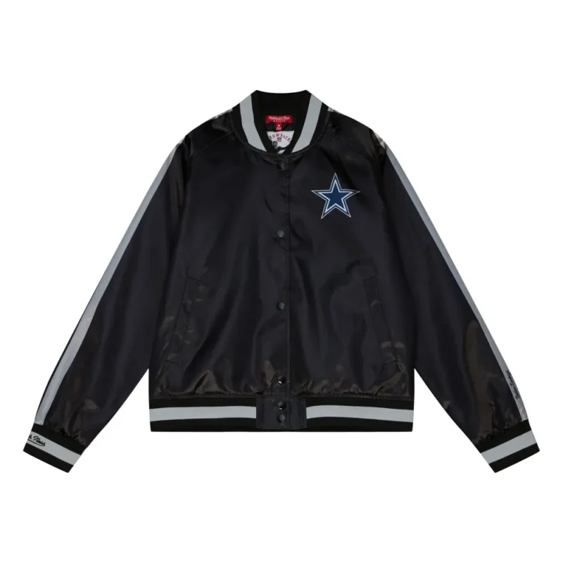 Dallas Cowboys Women’s Raglan Black Varsity Jacket