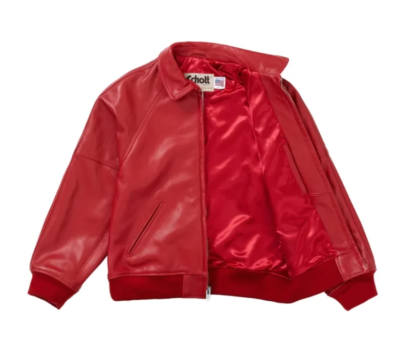 Supreme AW19 Martin Wong Red 8 Ball Leather Jacket - Image 3