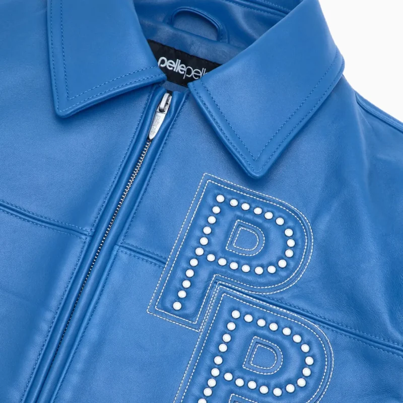 Pelle Pelle Stones Blue Leather Jacket - Image 4