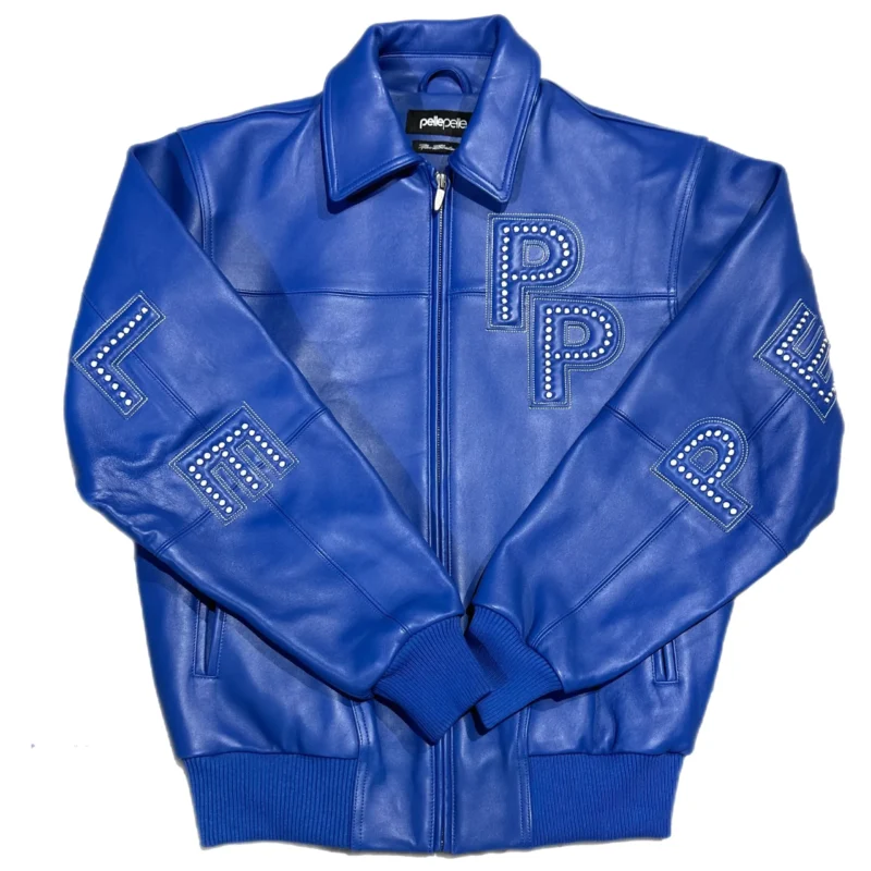 Pelle Pelle Stones Blue Geniune Leather Jacket