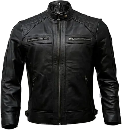 Mens Genuine Leather |  Vintage Brown Distressed Lambskin Motorcycle Jackets for Men - Image 3