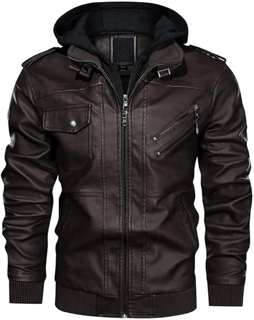 CRYSULLY Men's Leather Jacket-Fall Winter - Image 3