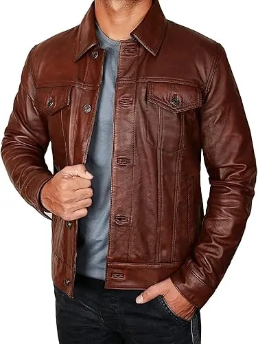 Vintage Style Trucker Jacket Men